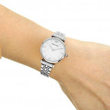 Buy Shop Emporio Armani T Bar Mother of Pearl Dial Steel Strap Watch For Women - AR1682 USA Online