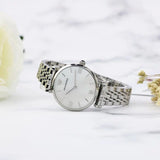 Buy Shop Emporio Armani T Bar Mother of Pearl Dial Steel Strap Watch For Women - AR1682 USA Online