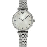 Buy Shop Emporio Armani T Bar Mother of Pearl Dial Steel Strap Watch For Women - AR1682 USA Online