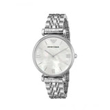Buy Shop Emporio Armani T Bar Mother of Pearl Dial Steel Strap Watch For Women - AR1682 USA Online