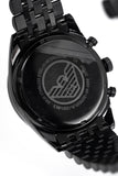 Buy Shop Emporio Armani Tazio Chronograph Black Dial Black Steel Strap Watch For Men - AR5989 USA Online