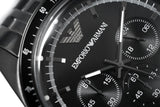 Buy Shop Emporio Armani Tazio Chronograph Black Dial Black Steel Strap Watch For Men - AR5989 USA Online