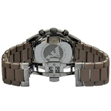 Buy Shop Emporio Armani Tazio Chronograph Black Dial Brown Silicone Strap Watch for Men - AR5990 USA Online