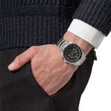 Buy Shop Emporio Armani Tazio Chronograph Black Dial Silver Steel Strap Watch for Men - AR5980 USA Online