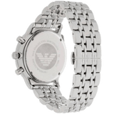 Buy Shop Emporio Armani Tazio Chronograph Black Dial Silver Steel Strap Watch For Men - AR5988 USA Online