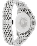 Buy Shop Emporio Armani Tazio Chronograph Black Dial Silver Steel Strap Watch For Men - AR5988 USA Online