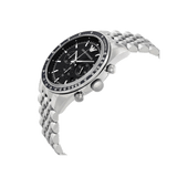 Buy Shop Emporio Armani Tazio Chronograph Black Dial Silver Steel Strap Watch For Men - AR5988 USA Online