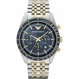 Buy Shop Emporio Armani Tazio Chronograph Blue Dial Two Tone Stainless Steel Watch For Men - AR6088 USA Online
