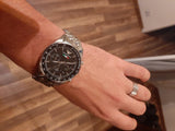 Buy Shop Emporio Armani Team Italia Chronograph Black Dial Silver Steel Strap Watch For Men - AR5983 USA Online