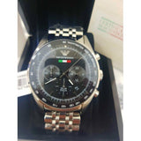 Buy Shop Emporio Armani Team Italia Chronograph Black Dial Silver Steel Strap Watch For Men - AR5983 USA Online