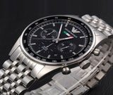 Buy Shop Emporio Armani Team Italia Chronograph Black Dial Silver Steel Strap Watch For Men - AR5983 USA Online