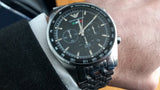 Buy Shop Emporio Armani Team Italia Chronograph Black Dial Silver Steel Strap Watch For Men - AR5983 USA Online