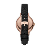 Buy Shop Emporio Armani Cleo Three-Hand Mother of Pearl Dial Black Leather Strap Watch For Women - AR11485 USA Online