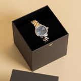 Buy Shop Emporio Armani Three Hand Blue Dial Two Tone Steel Strap Watch for Women - AR11597 USA Online
