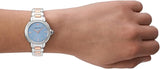 Buy Shop Emporio Armani Three Hand Blue Dial Two Tone Steel Strap Watch for Women - AR11597 USA Online