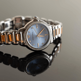 Buy Shop Emporio Armani Three Hand Blue Dial Two Tone Steel Strap Watch for Women - AR11597 USA Online