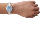 Buy Shop Emporio Armani Three Hand Blue Dial Two Tone Steel Strap Watch for Women - AR11597 USA Online