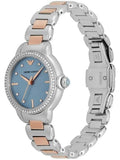 Buy Shop Emporio Armani Three Hand Blue Dial Two Tone Steel Strap Watch for Women - AR11597 USA Online