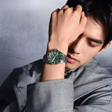 Buy Shop Emporio Armani Three Hand Green Dial Silver Steel Strap Watch For Men - AR11338 USA Online