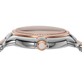 Buy Shop Emporio Armani Three Hand Quartz Mother of Pearl Dial Two Tone Steel Strap Watch For Women - AR11569 USA Online