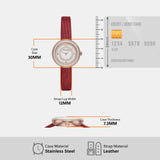 Buy Shop Emporio Armani Two-Hand Analog White Dial Red Leather Strap Watch For Women - AR11532 USA Online
