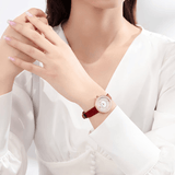 Buy Shop Emporio Armani Two-Hand Analog White Dial Red Leather Strap Watch For Women - AR11532 USA Online