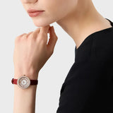 Buy Shop Emporio Armani Two-Hand Analog White Dial Red Leather Strap Watch For Women - AR11532 USA Online