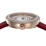 Buy Shop Emporio Armani Two-Hand Analog White Dial Red Leather Strap Watch For Women - AR11532 USA Online