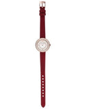 Buy Shop Emporio Armani Two-Hand Analog White Dial Red Leather Strap Watch For Women - AR11532 USA Online
