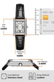 Buy Shop Emporio Armani Two Hand Crystals Silver Dial Black Leather Strap Watch for Women - AR11623 USA Online