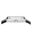 Buy Shop Emporio Armani Two Hand Crystals Silver Dial Black Leather Strap Watch for Women - AR11623 USA Online