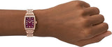 Buy Shop Emporio Armani Two Hand Diamonds Burgundy Dial Rose Gold Steel Strap Watch For Women - AR11488 USA Online