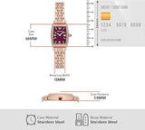 Buy Shop Emporio Armani Two Hand Diamonds Burgundy Dial Rose Gold Steel Strap Watch For Women - AR11488 USA Online