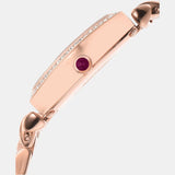 Buy Shop Emporio Armani Two Hand Diamonds Burgundy Dial Rose Gold Steel Strap Watch For Women - AR11488 USA Online
