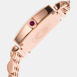 Buy Shop Emporio Armani Two Hand Diamonds Burgundy Dial Rose Gold Steel Strap Watch For Women - AR11488 USA Online