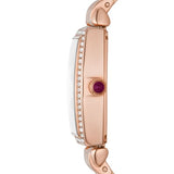 Buy Shop Emporio Armani Two Hand Diamonds Burgundy Dial Rose Gold Steel Strap Watch For Women - AR11488 USA Online