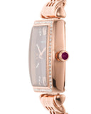 Buy Shop Emporio Armani Two Hand Diamonds Burgundy Dial Rose Gold Steel Strap Watch For Women - AR11488 USA Online