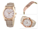 Buy Shop Emporio Armani Valente Analog Beige Dial Beige Leather Strap Watch For Men - AR1667 USA Online