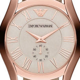 Buy Shop Emporio Armani Valente Analog Beige Dial Beige Leather Strap Watch For Men - AR1667 USA Online