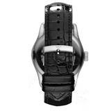 Buy Shop Emporio Armani Valente Black Dial Black Leather Strap Watch For Men - AR0643 USA Online