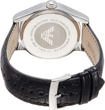Buy Shop Emporio Armani Valente Black Dial Black Leather Strap Watch For Men - AR0643 USA Online