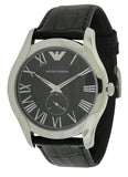 Buy Shop Emporio Armani Valente Black Dial Black Leather Strap Watch For Men - AR0643 USA Online