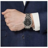 Buy Shop Emporio Armani Valente Black Dial Silver Steel Strap Watch For Men - AR0680 USA Online