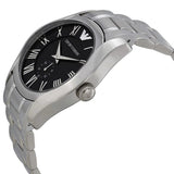 Buy Shop Emporio Armani Valente Black Dial Silver Steel Strap Watch For Men - AR0680 USA Online