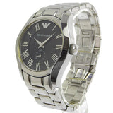 Buy Shop Emporio Armani Valente Black Dial Silver Steel Strap Watch For Men - AR0680 USA Online