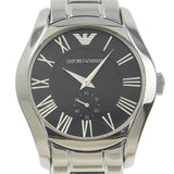 Buy Shop Emporio Armani Valente Black Dial Silver Steel Strap Watch For Men - AR0680 USA Online