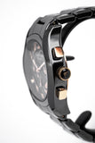 Buy Shop Emporio Armani Valente Ceramica Chronograph Black Dial Black Steel Strap Watch For Men - AR1410 USA Online
