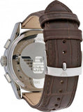 Buy Shop Emporio Armani Valente Chronograph Amber Dial Brown Leather Strap Watch For Men - AR1634 USA Online