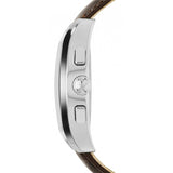 Buy Shop Emporio Armani Valente Chronograph Amber Dial Brown Leather Strap Watch For Men - AR1634 USA Online