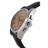 Buy Shop Emporio Armani Valente Chronograph Amber Dial Brown Leather Strap Watch For Men - AR1634 USA Online